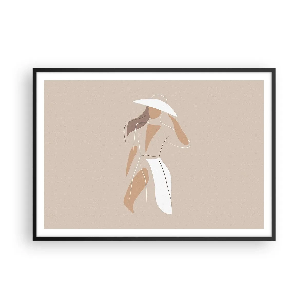 Plakat i sort ramme - Mode er sjovt - 100x70 cm