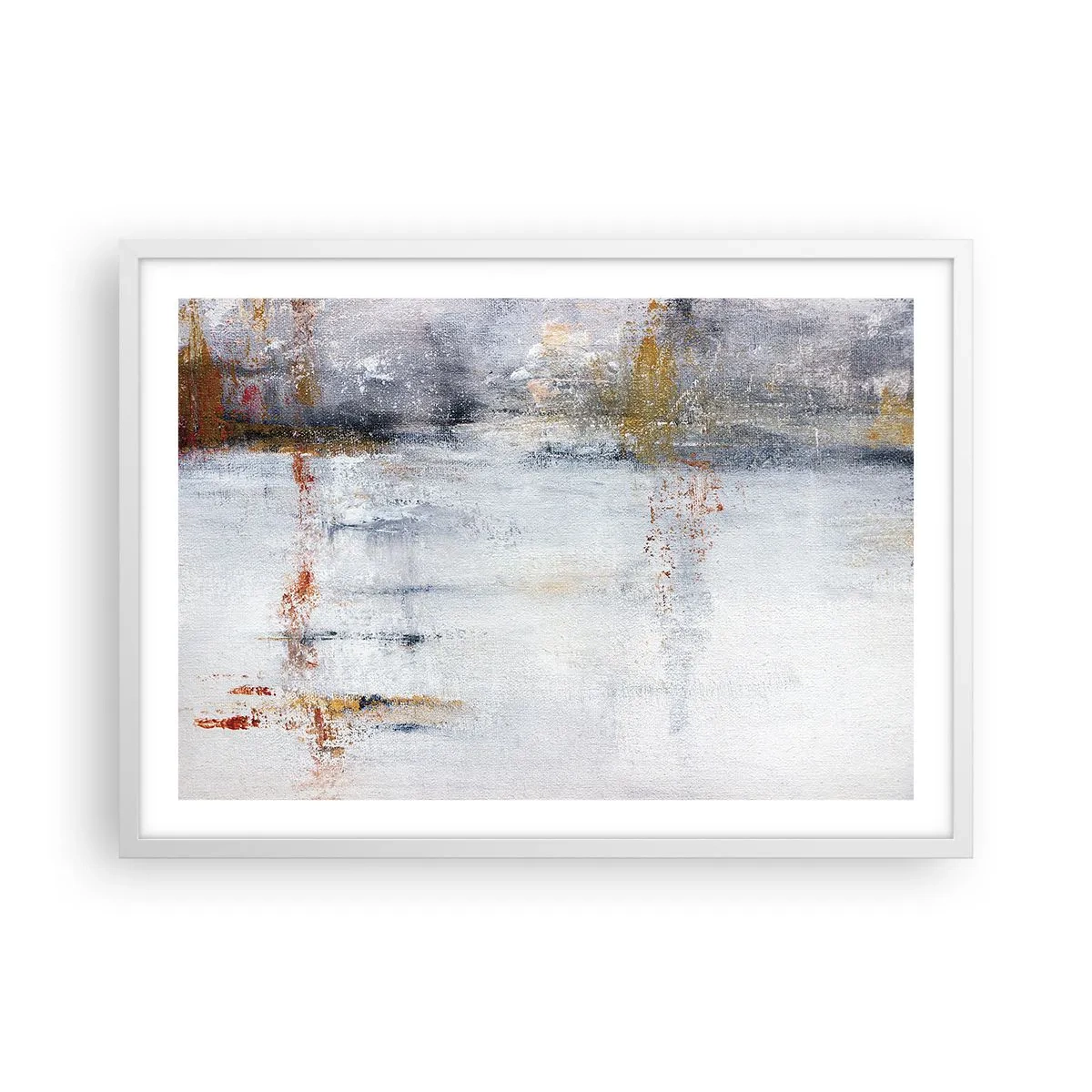 Plakat i hvid ramme - Bag lufttæppet - 70x50 cm