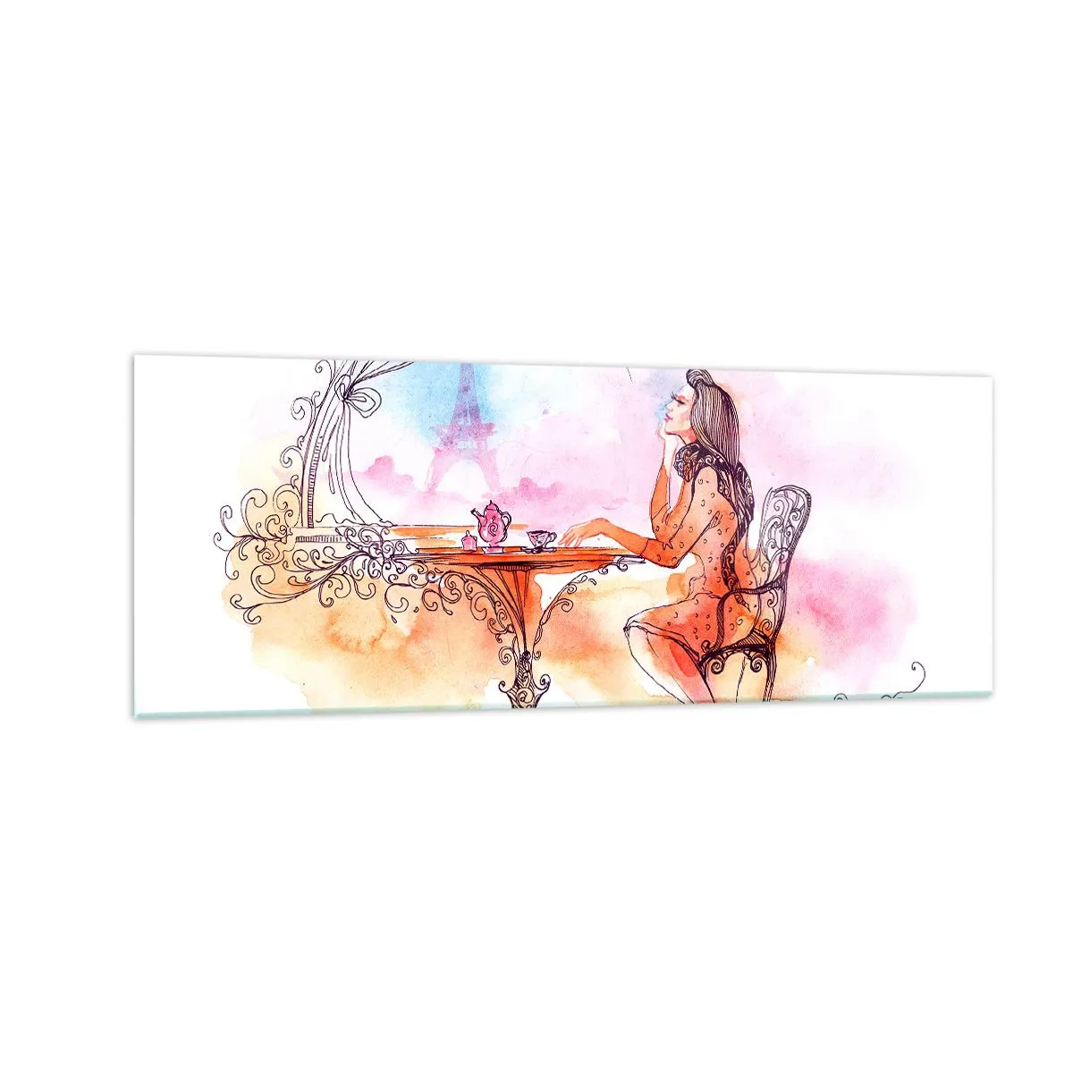 Billede på glas - Parisisk elegance - 140x50 cm