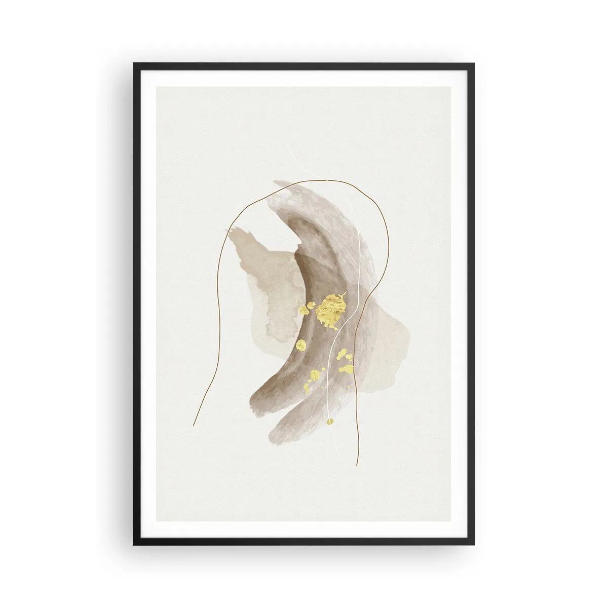 Plakat i sort ramme - Mødt i rummet - 70x100 cm