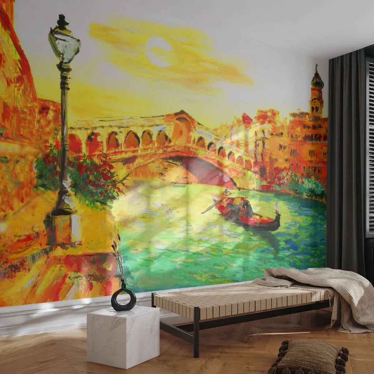 Fototapet Selvklæbende Deluxe Sticker - De elskendes pilgrimsrejse - Venedig, By, Arkitektur - 300x210 cm