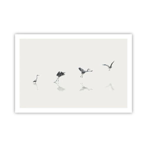 Plakat - Fire enkle trin - 91x61 cm