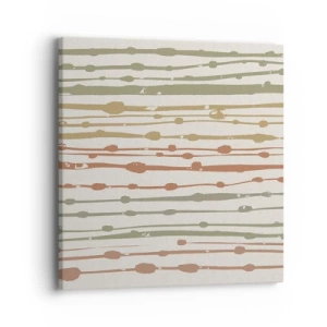 Lærredstryk - Billede på lærred - Musikalsk farvenotation - 40x40 cm