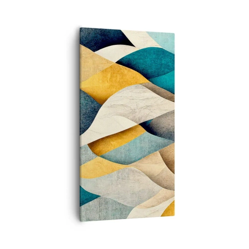 Lærredstryk - Billede på lærred - Rytme og bølger - 55x100 cm