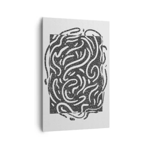 Lærredstryk - Billede på lærred - Abstraktion: en dans af glæde - 80x120 cm