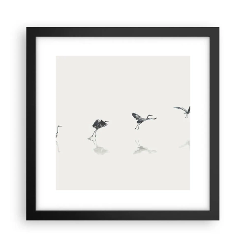 Plakat i sort ramme - Fire enkle trin - 30x30 cm