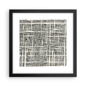 Plakat i sort ramme - En sammensætning vævet - 30x30 cm