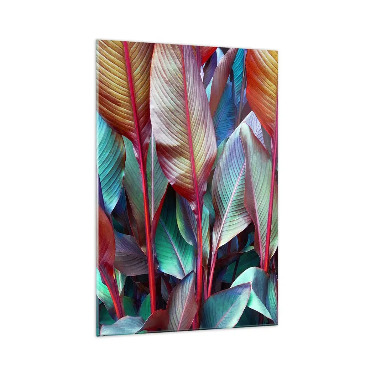 Billede på glas - Farverigt krat - 70x100 cm