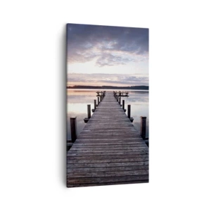 Lærredstryk - Billede på lærred - Den tavse grænse mellem dag og nat - 45x80 cm