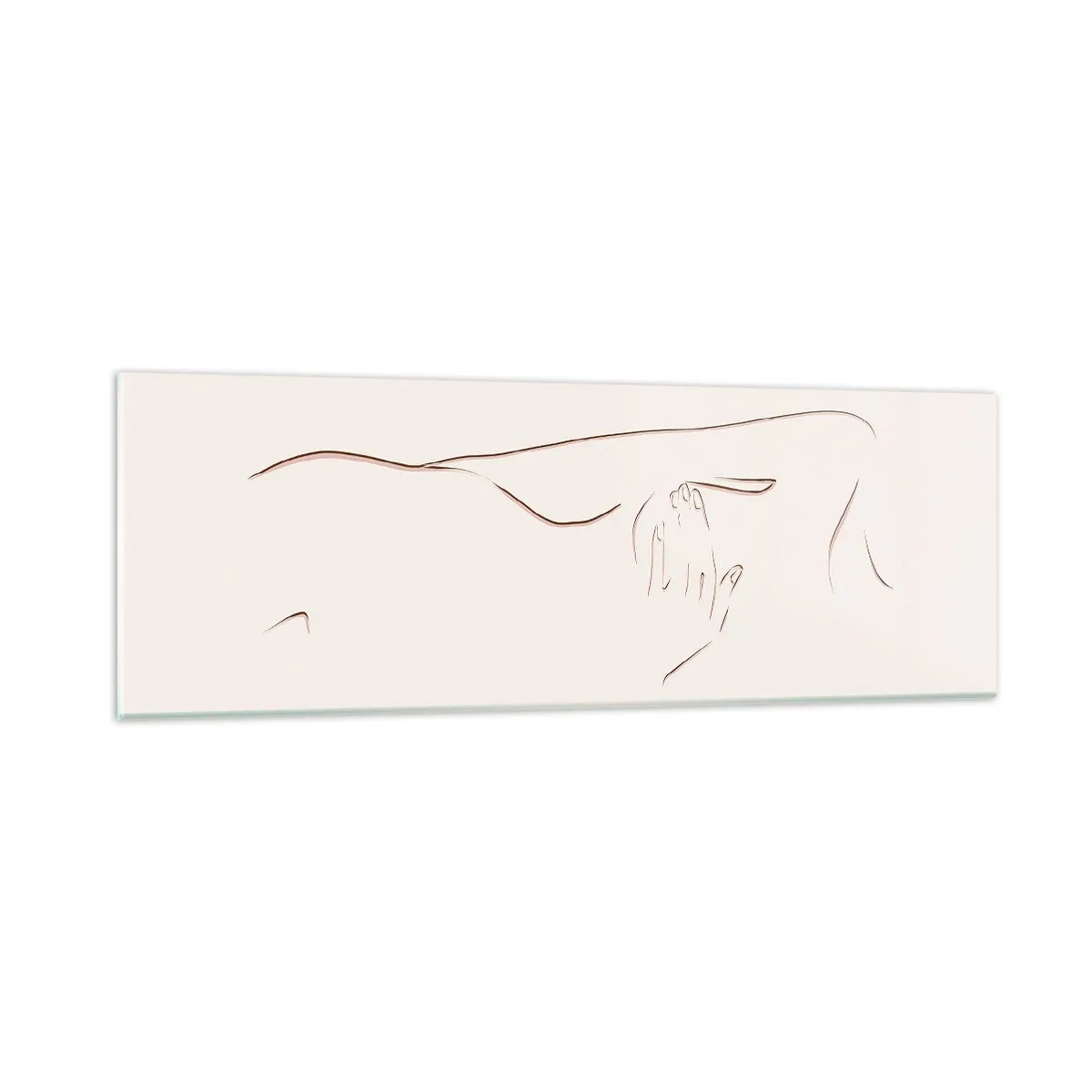 Billede på glas - Begærets form - 90x30 cm