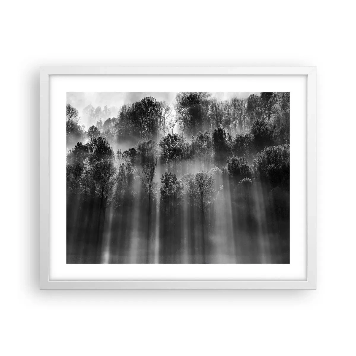 Plakat i hvid ramme - I stråler af lys - 50x40 cm