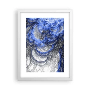 Plakat i hvid ramme - En bølges fødsel - 30x40 cm