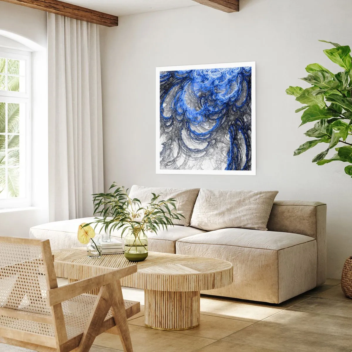 Plakat - En bølges fødsel - 30x30 cm