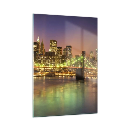 Billede på glas - Lyset går aldrig ud her - 50x70 cm