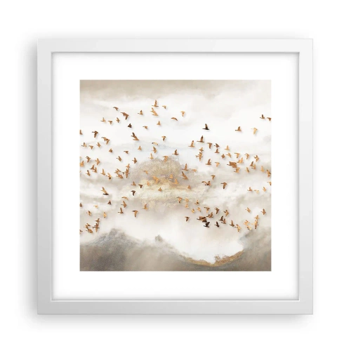 Plakat i hvid ramme - Det er på tide... - 30x30 cm
