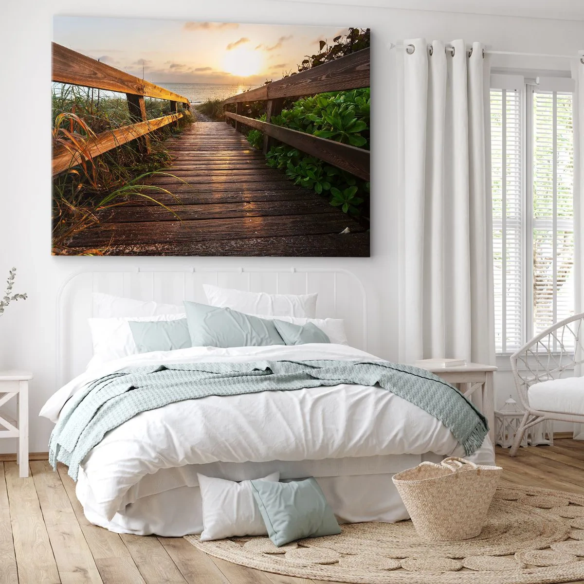 Lærredstryk - Billede på lærred - Og direkte til kysten - 120x80 cm
