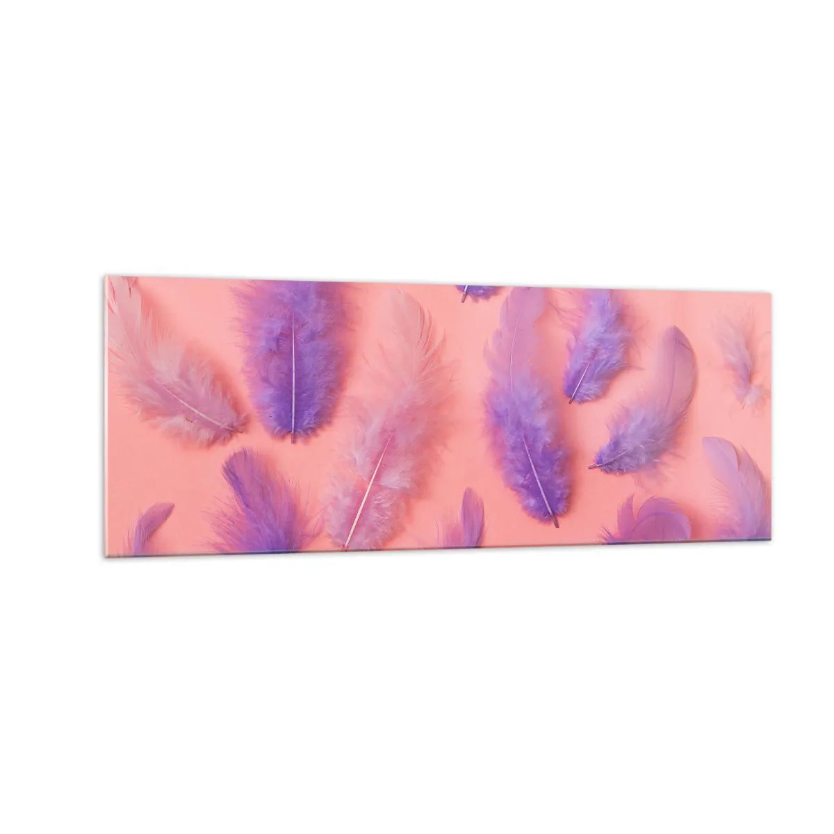 Billede på glas - Lilla fugl af begær - 140x50 cm