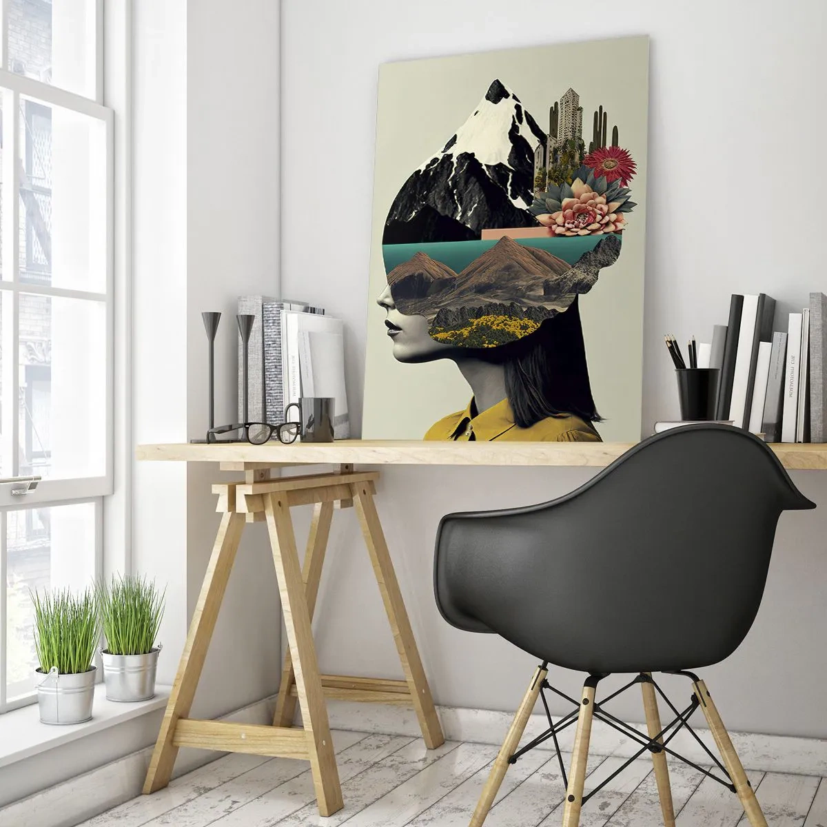 Billede på glas - Kvinden - altid et mysterium - 70x100 cm