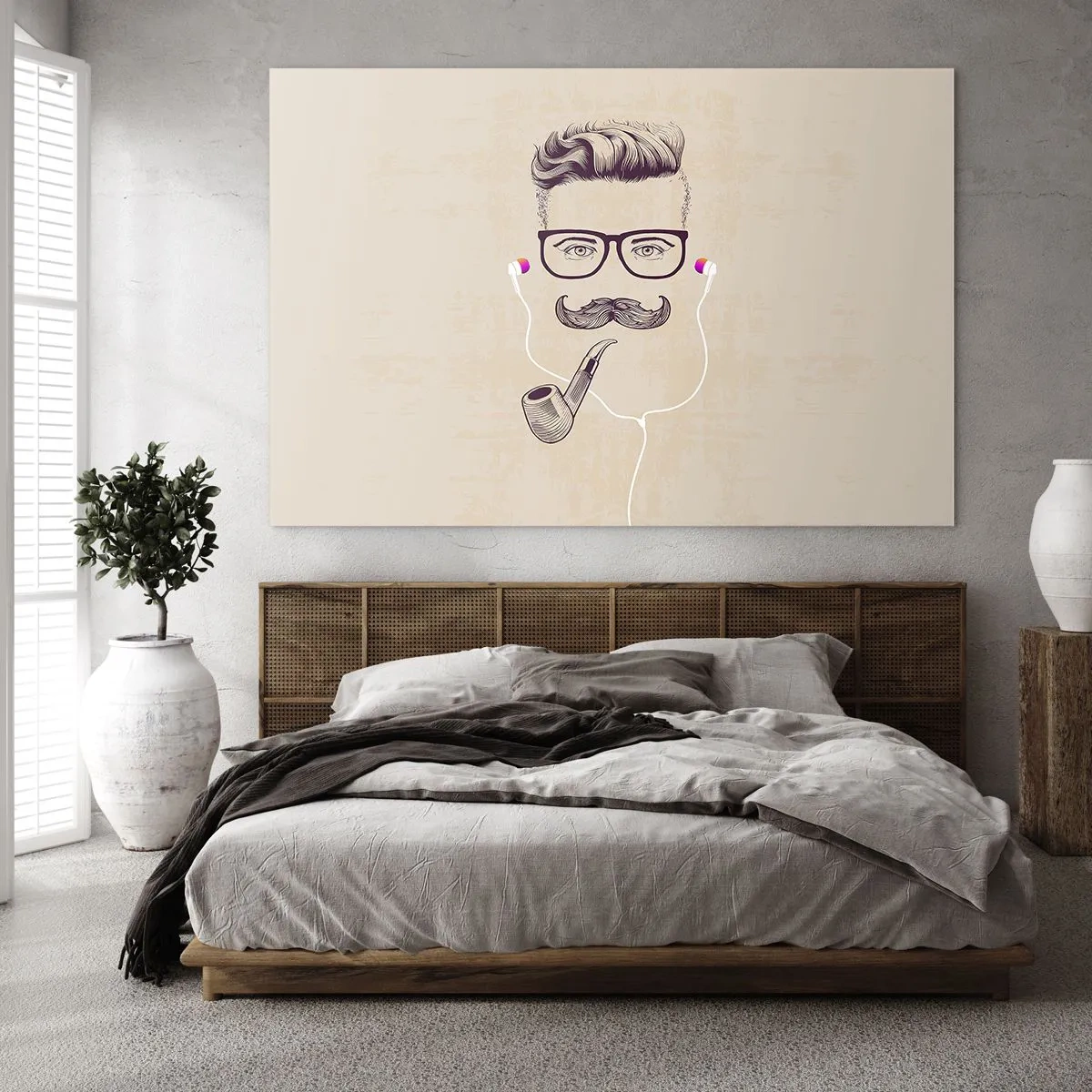 Billede på glas - En rigtig mand? - 120x80 cm