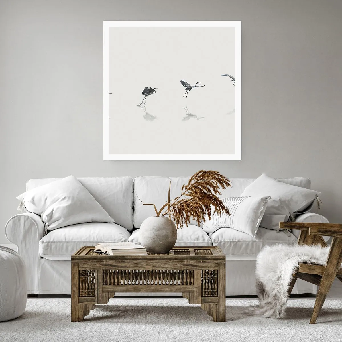 Plakat - Fire enkle trin - 40x40 cm