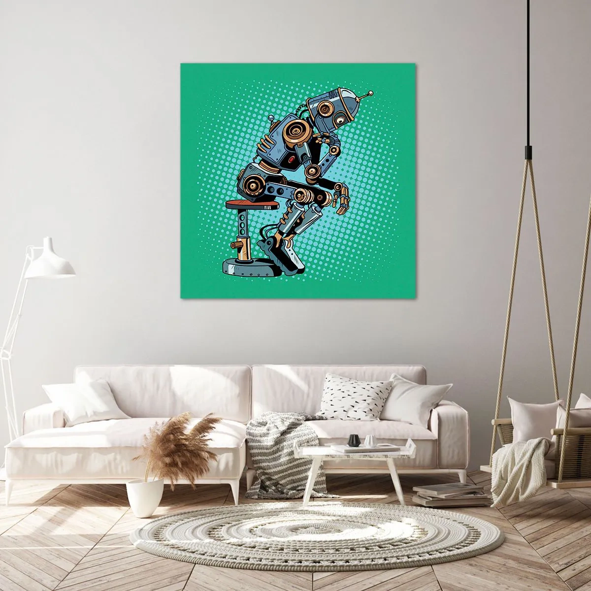 Lærredstryk - Billede på lærred - Over essensen af at være - 70x70 cm