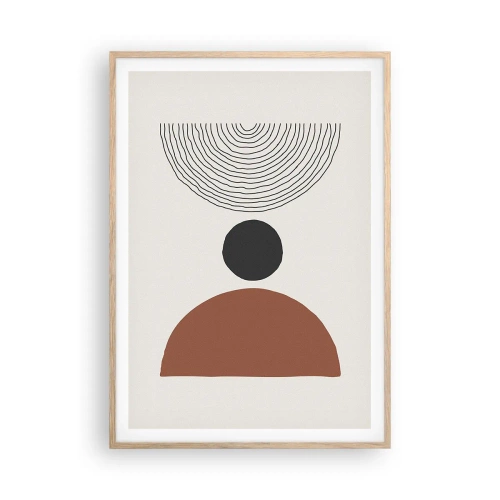 Plakat i ramme af lyst egetræ - I rampelyset - 70x100 cm