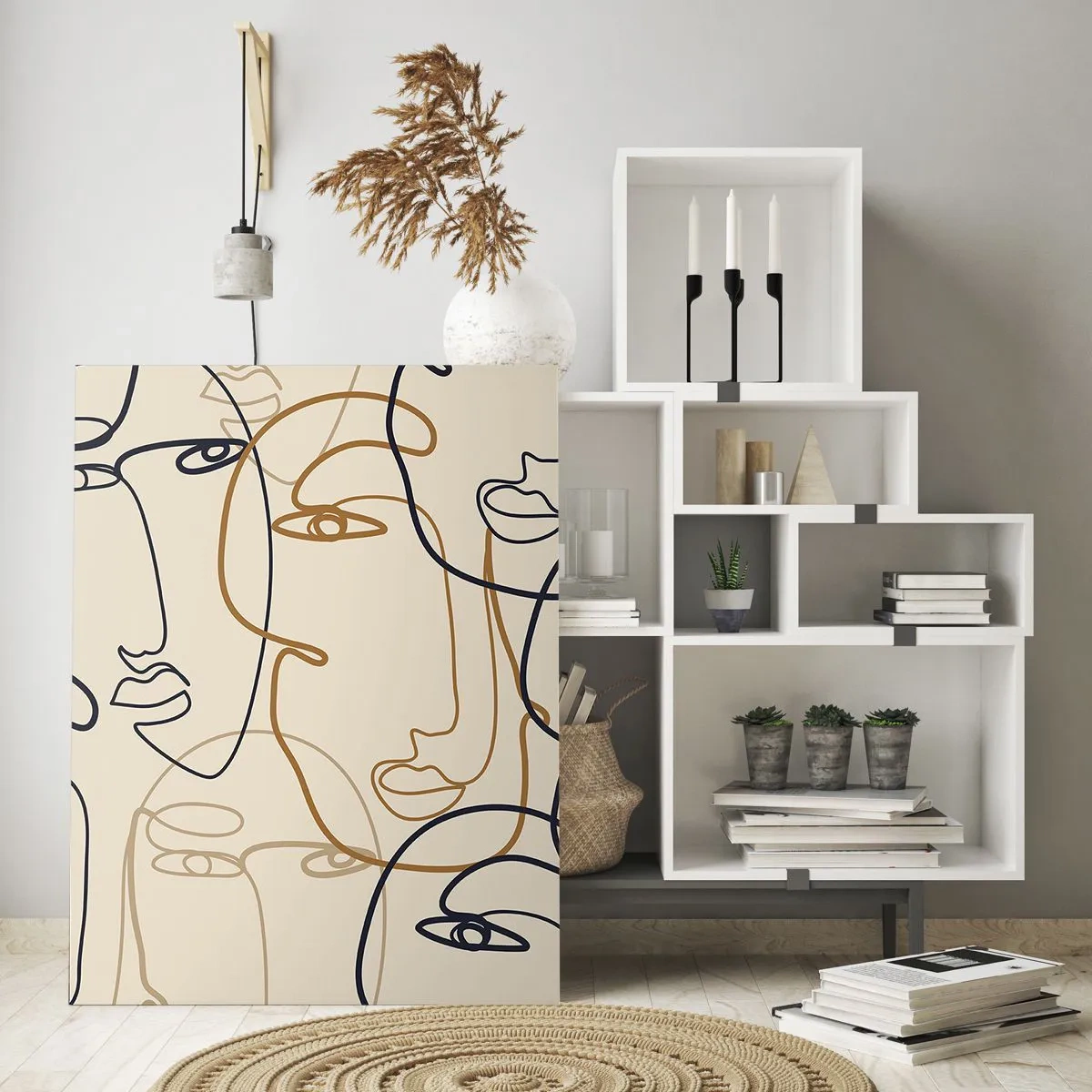 Billede på glas - Portræt ganget med hinanden - 70x100 cm