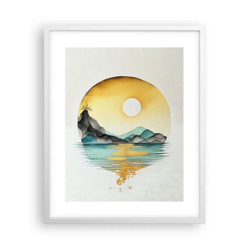 Plakat i hvid ramme - I en cirkel af skønhed - 40x50 cm