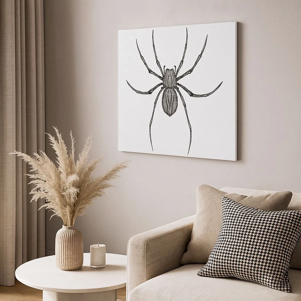 Lærredstryk - Billede på lærred - Foruroligende præcision - 30x30 cm