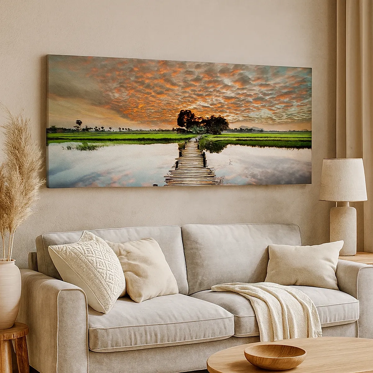 Lærredstryk - Billede på lærred - Spred armene – træk vejret  - 30x30 cm