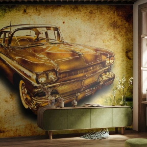 Fototapet Premium Sand - Klassikernes evige skønhed - Automotive, Klassisk bil, Hobby - 100x70 cm