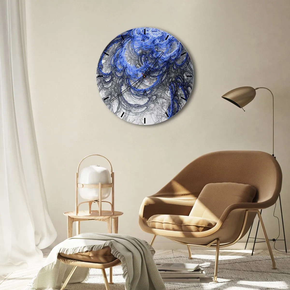 Vægur, Uret - En bølges fødsel - 30x30 cm