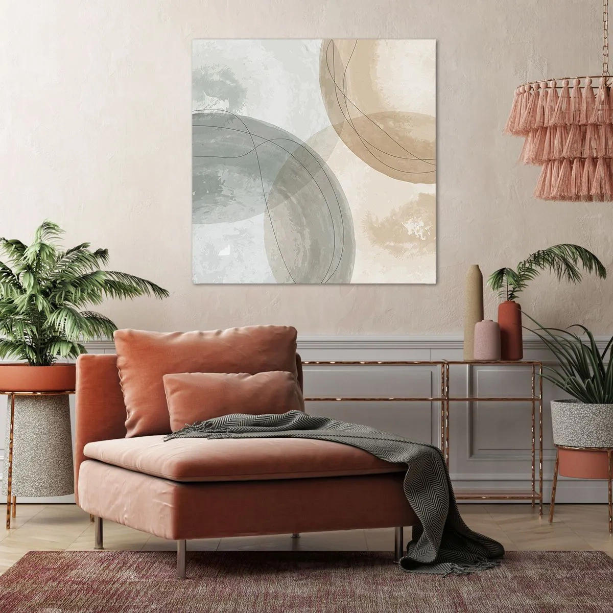 Lærredstryk - Billede på lærred - Gennemtrængning af verdener - 70x70 cm