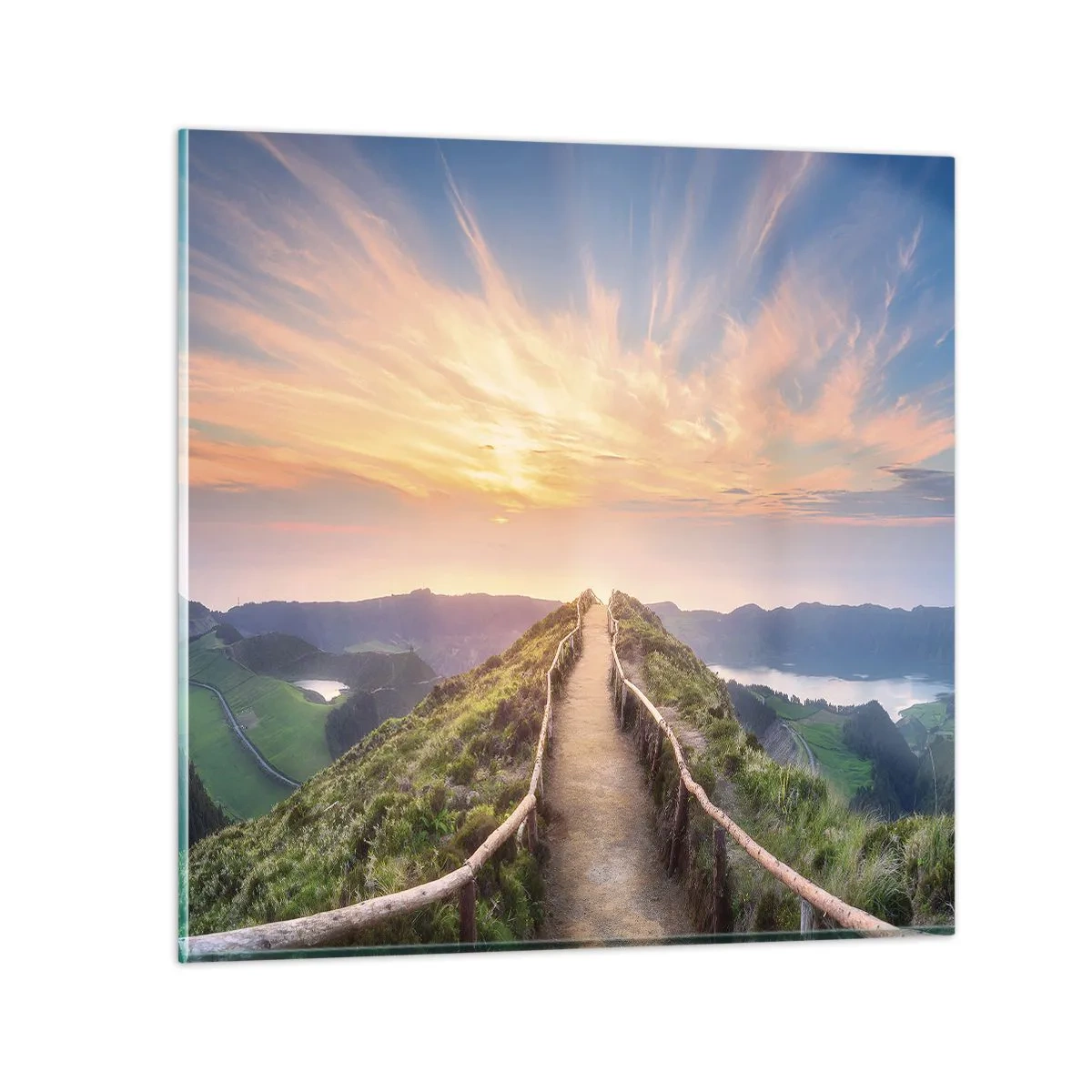 Billede på glas - Tæt på himlen - 70x70 cm