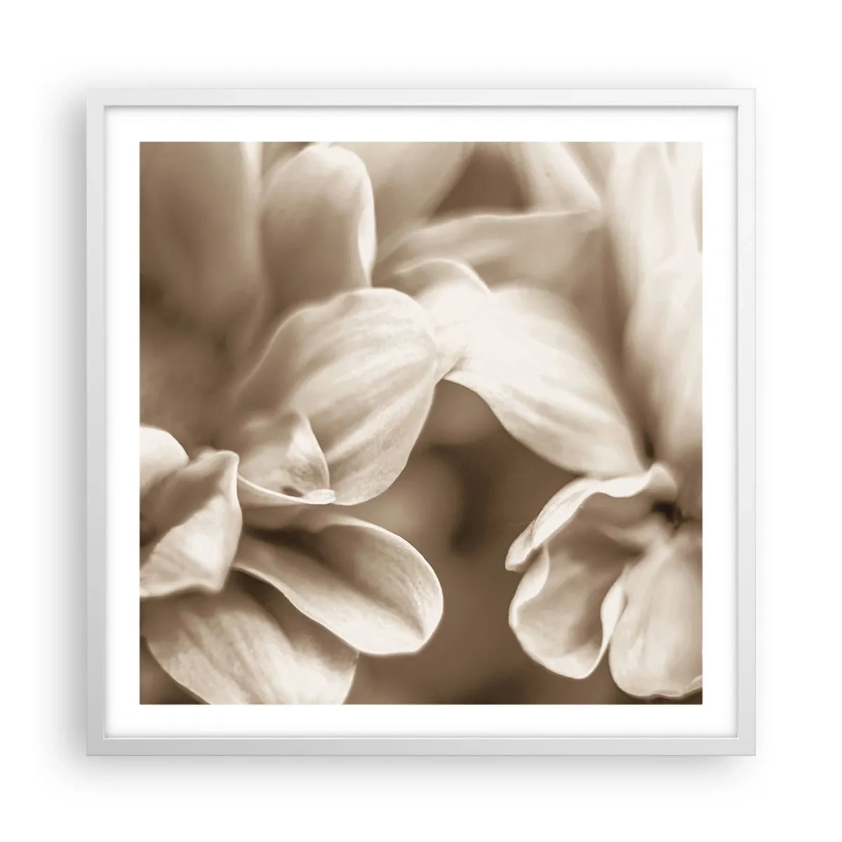 Plakat i hvid ramme - Blid som et smil - 60x60 cm