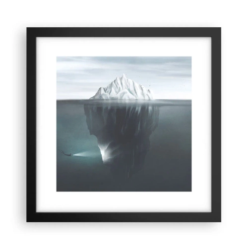 Plakat i sort ramme - Undervands-mysterium - 30x30 cm
