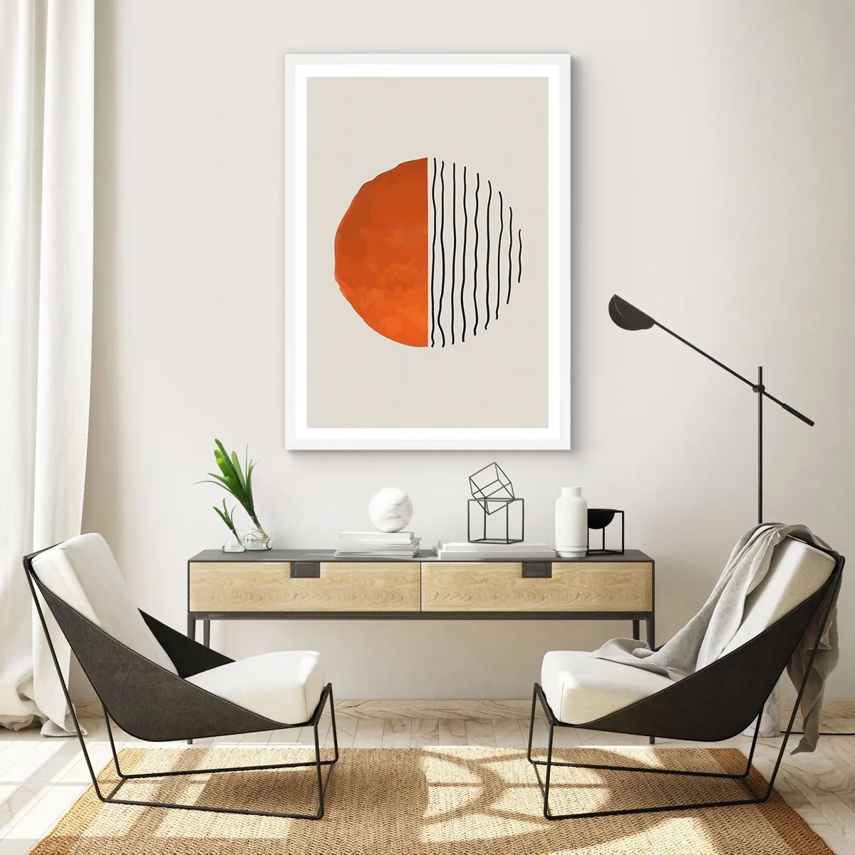 Plakat i hvid ramme - I en japansk atmosfære - 40x50 cm