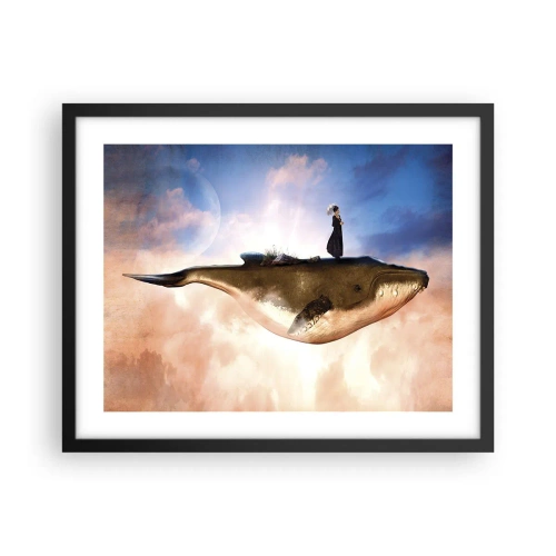 Plakat i sort ramme - En surrealistisk rejse - 50x40 cm