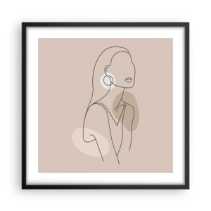 Plakat i sort ramme - Et ikon for pigelivet - 50x50 cm
