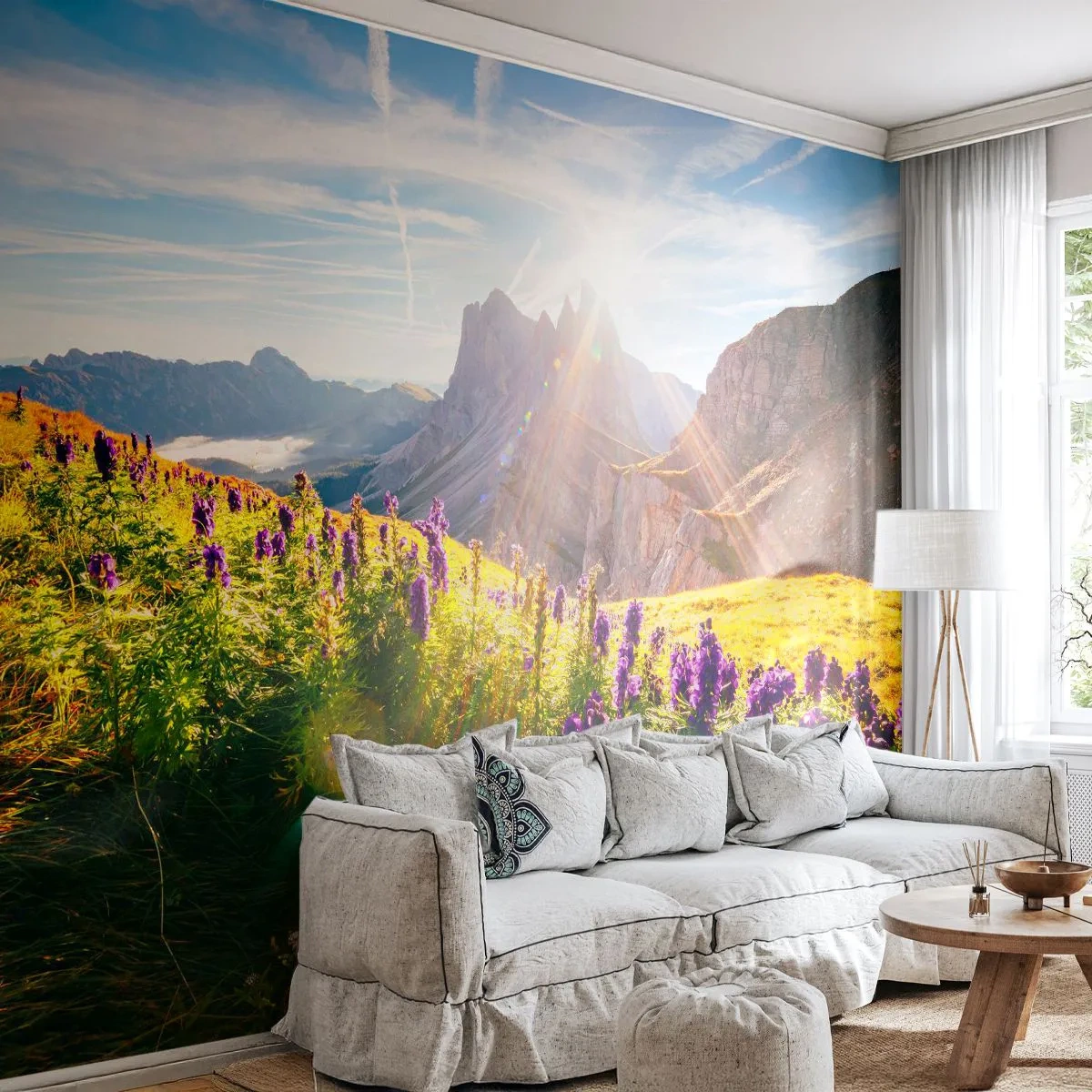 Fototapet Premium Sand - Urternes hemmelige liv - Landskab, Bjerge, Bjergstier - 100x70 cm