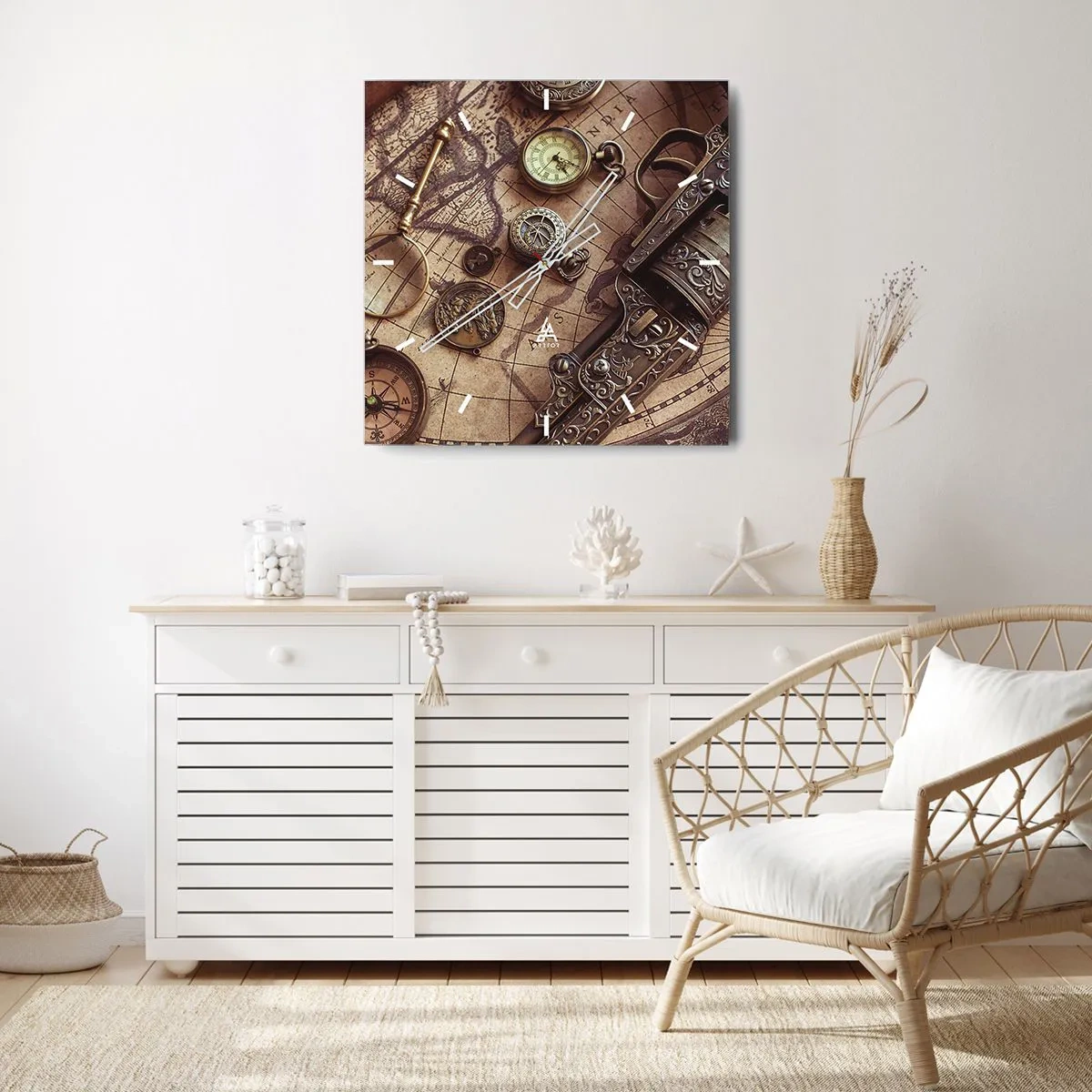 Vægur, Uret - Opkald til eventyr - 40x40 cm