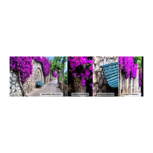 Prøve Fototapet Selvklæbende Deluxe Sticker - Lad os mødes så hurtigt som muligt - By, Blomster, Italien - 100x30 cm