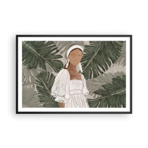 Plakat i sort ramme - Eksotisk portræt - 91x61 cm