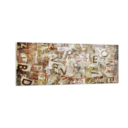 Billede på glas - Jeg forener snakkehovederne - 140x50 cm