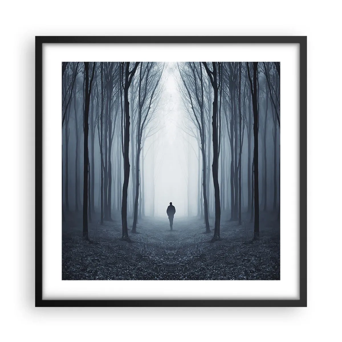 Plakat i sort ramme - Og alt sammen ganske enkelt - 50x50 cm