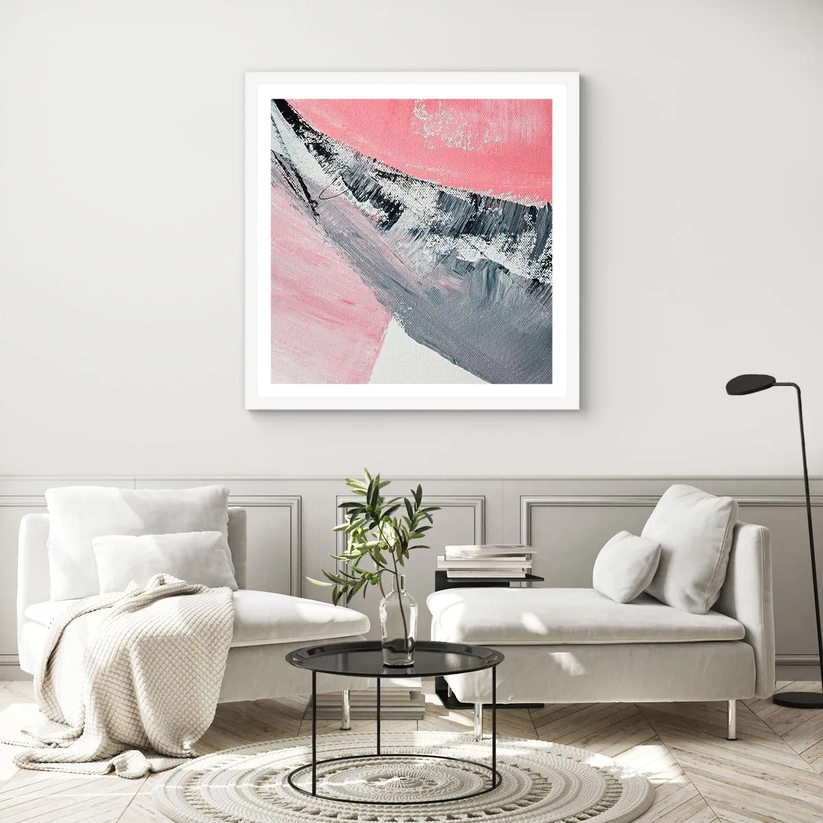 Plakat i hvid ramme - Matchende sammensætning - 40x40 cm