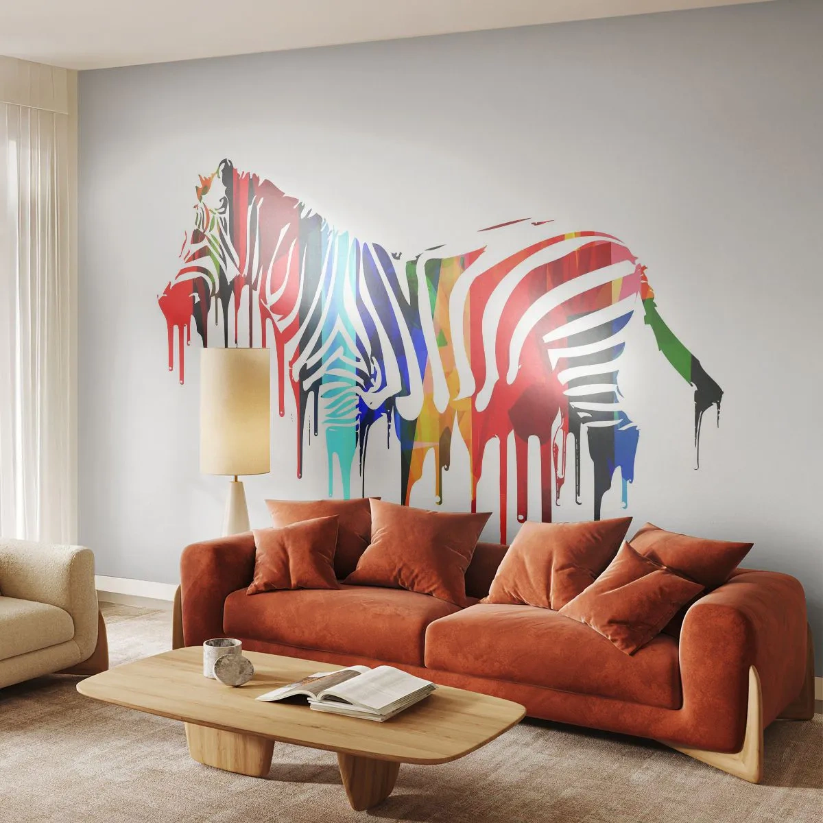 Fototapet Premium Canvas - Ikke kun sort og hvidt - Abstraktion, Ribben, Grafik - 250x175 cm