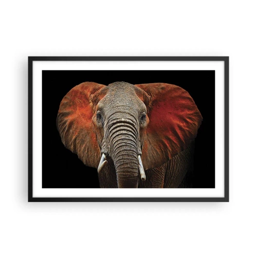 Plakat i sort ramme - Jeg er vild, er du? - 70x50 cm