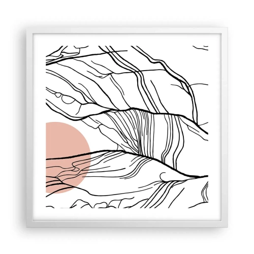 Plakat i hvid ramme - I et netværk af kviste - 50x50 cm