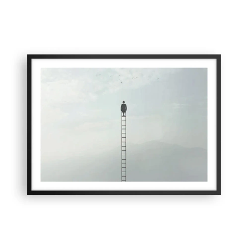 Plakat i sort ramme - Stig yderligere - 70x50 cm